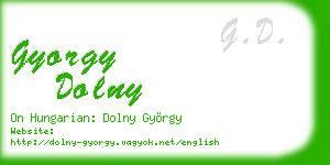 gyorgy dolny business card